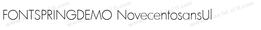 FONTSPRINGDEMO NovecentosansUltraLi字体转换